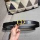 Perfect Replica CD Black Leather Belt For Women - Yellow Gold Buckle (2)_th.jpg